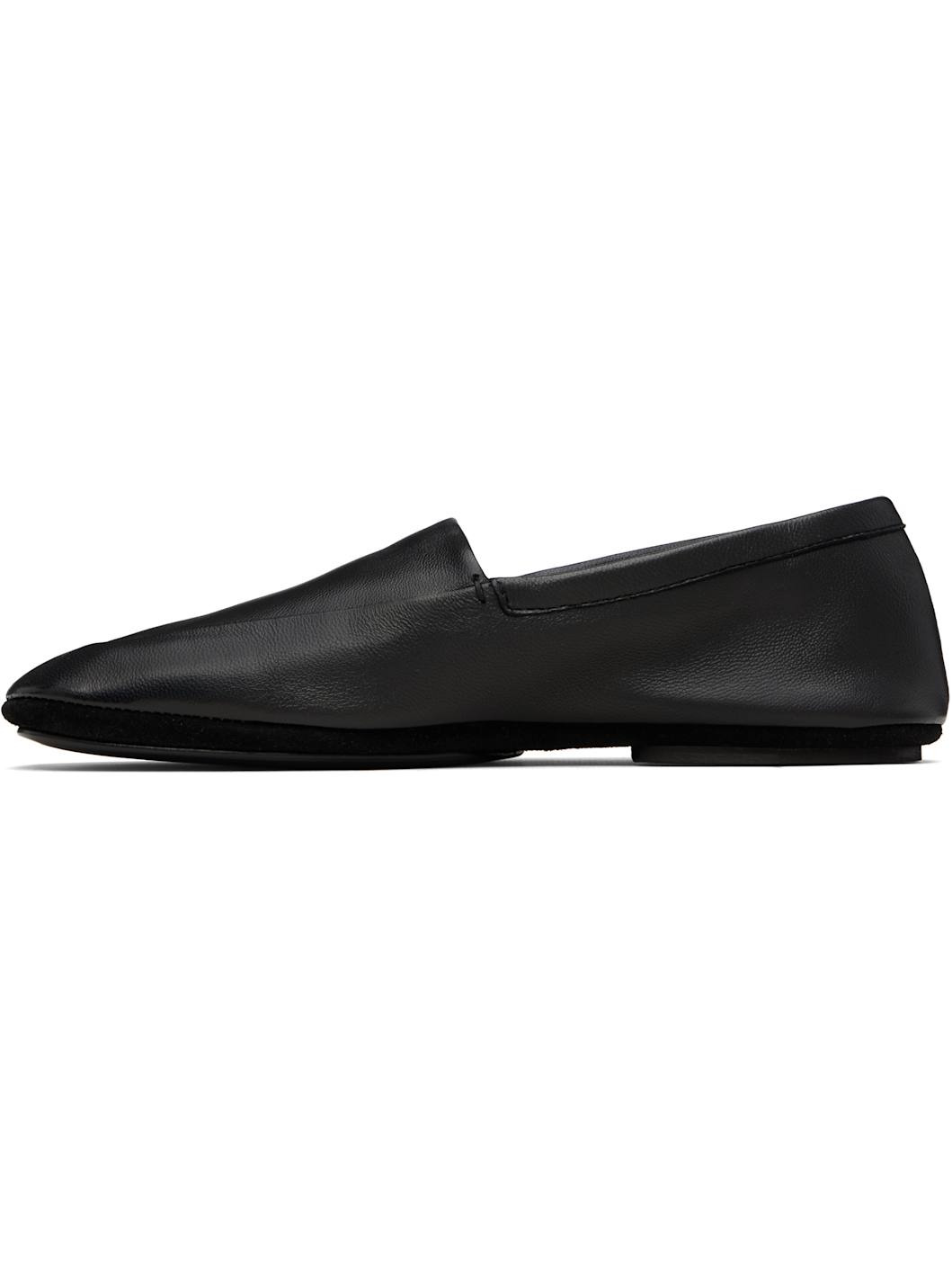 Black 'Indoor' Slipper Loafers - 3