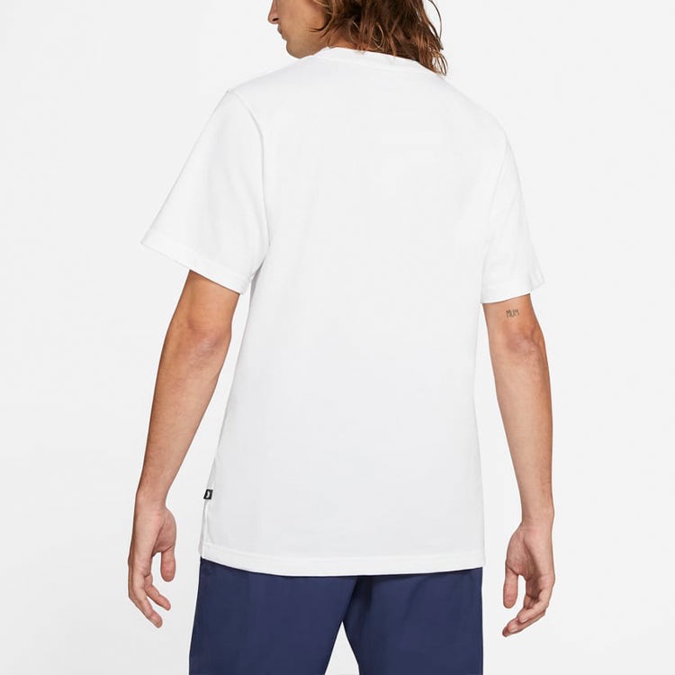Nike SB x Carpet Company Crossover Printing Round Neck Sports Short Sleeve Asia Edition White DC0728 - 4