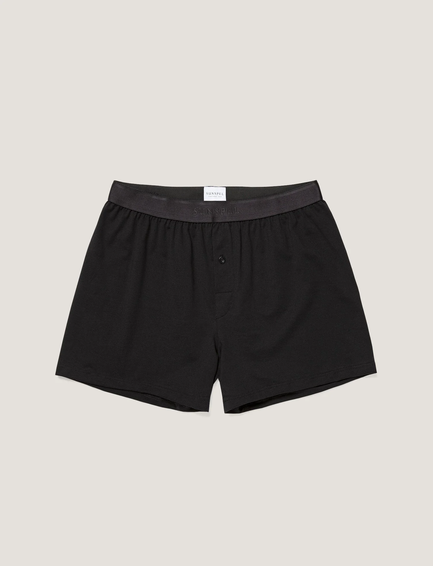 Superfine Cotton One‑Button Shorts - 1