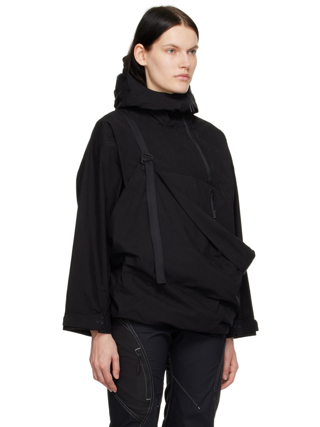 Black Detachable Panel Jacket - 2