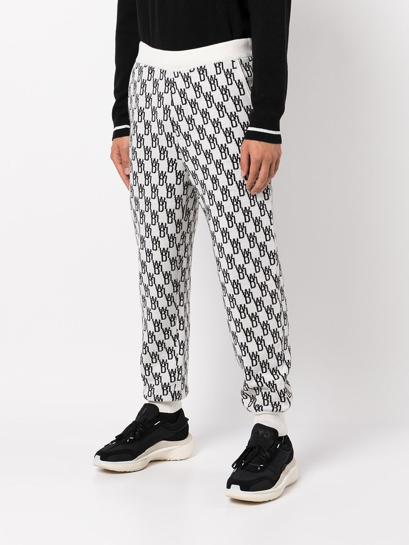 monogram intarsia-knit track pants 4