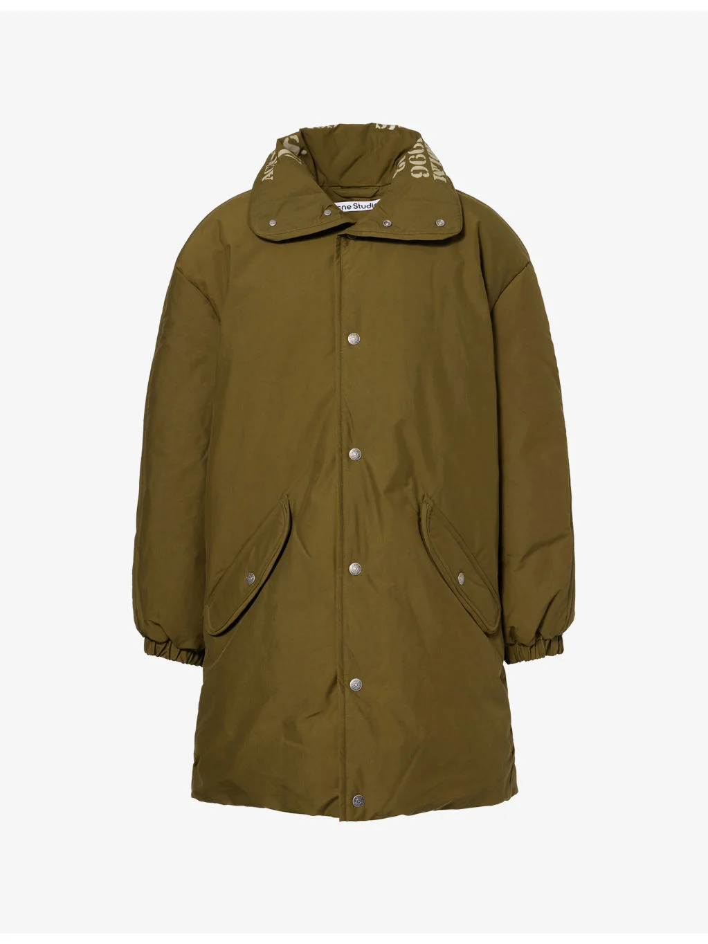 Graphic-Print Padded Cotton-Canvas Coat - 1