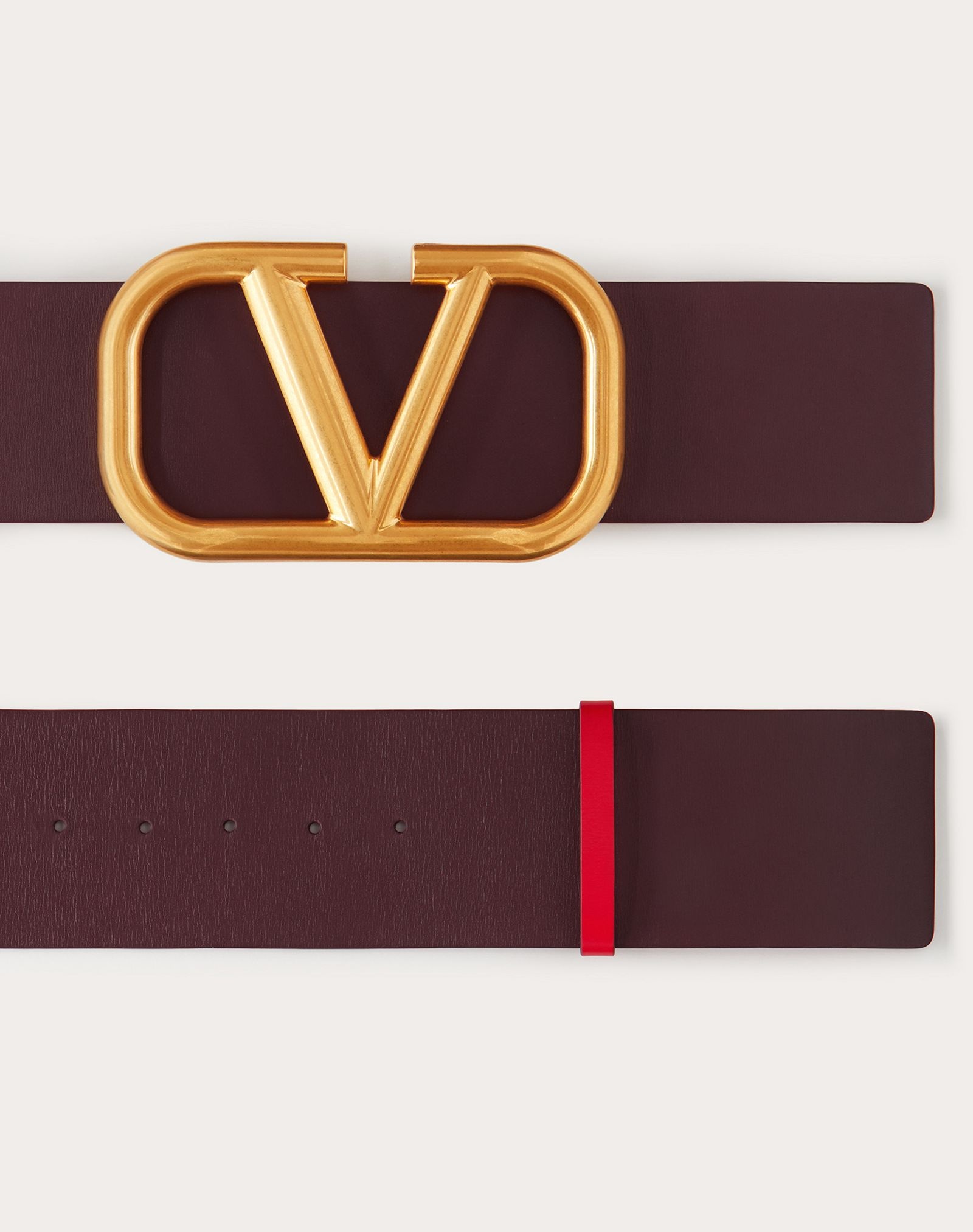 REVERSIBLE VLOGO SIGNATURE BELT IN GLOSSY CALFSKIN 70 MM - 3