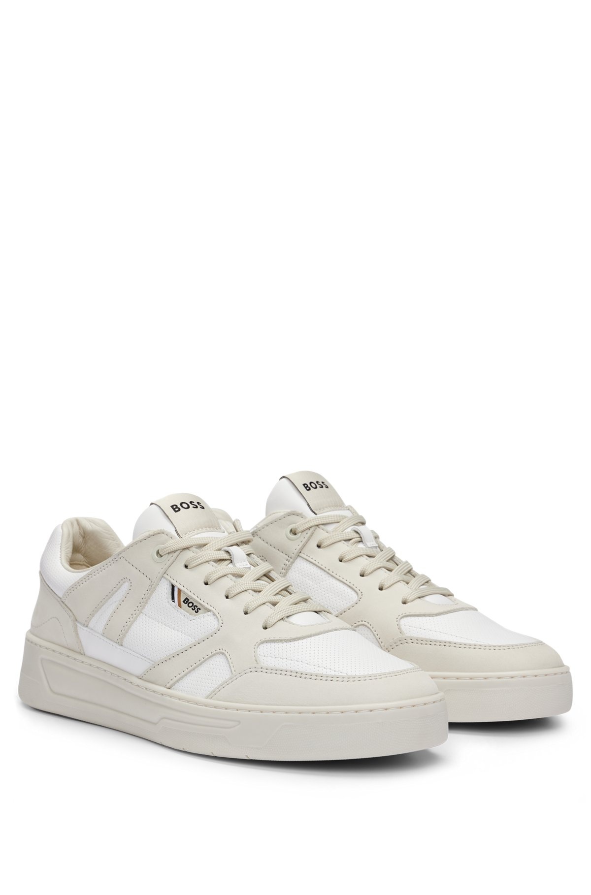 MIXED-MATERIAL TRAINERS WITH NUBUCK AND LEATHER - 2