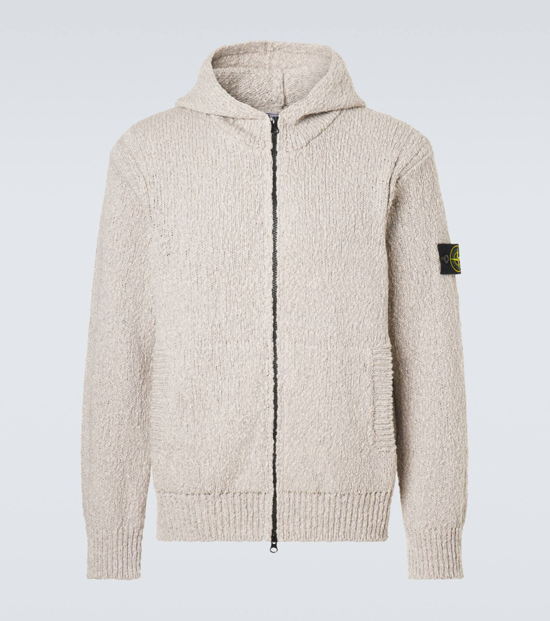 Compass cotton zip-up hoodie 1