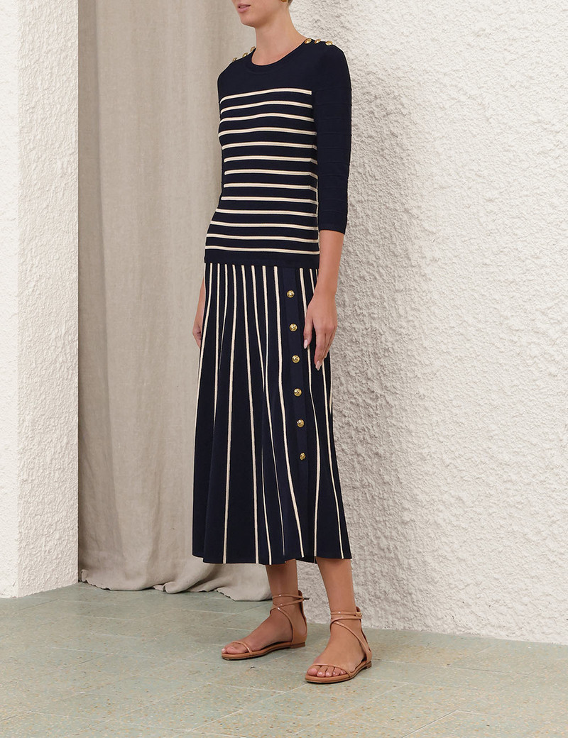 LUNA STRIPED MIDI SKIRT 8