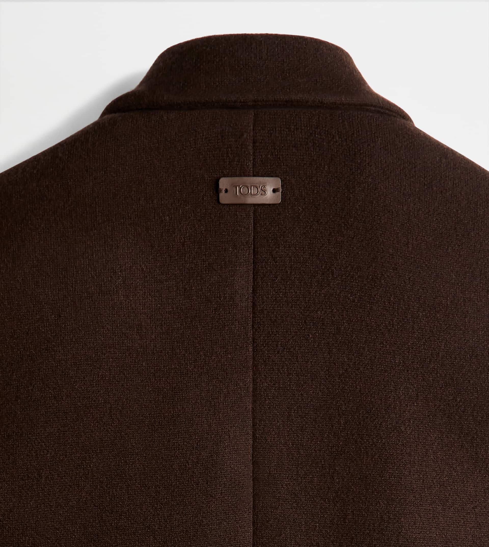 COAT IN WOOL AND CASHMERE - BROWN - 4