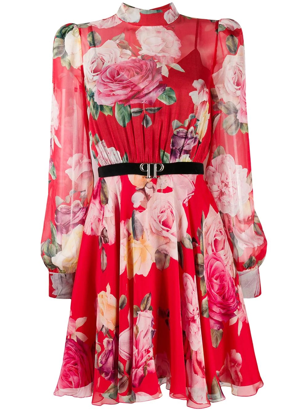 Fyrial floral print mini dress - 1