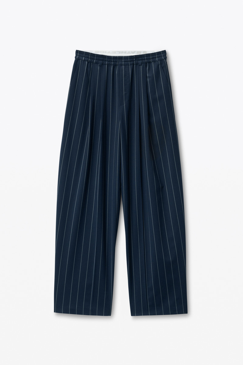 Pinstripe Tropical Wool Stretch Pant 1