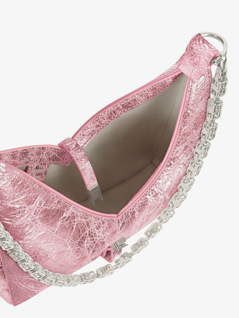 SMALL CUT OUT BAG IN LAMINATED LEATHER 6