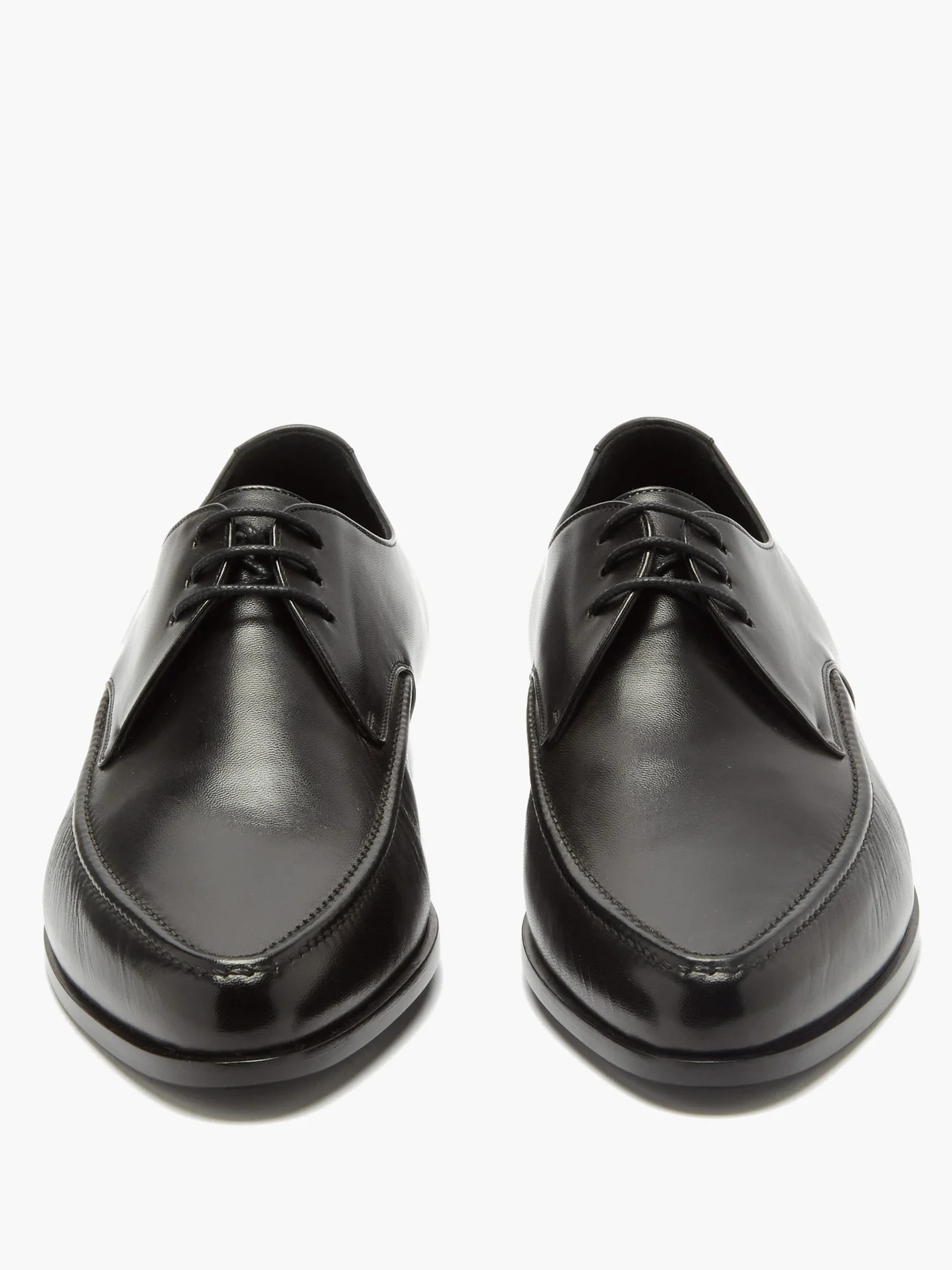 Sinclair point-toe leather brogues - 5