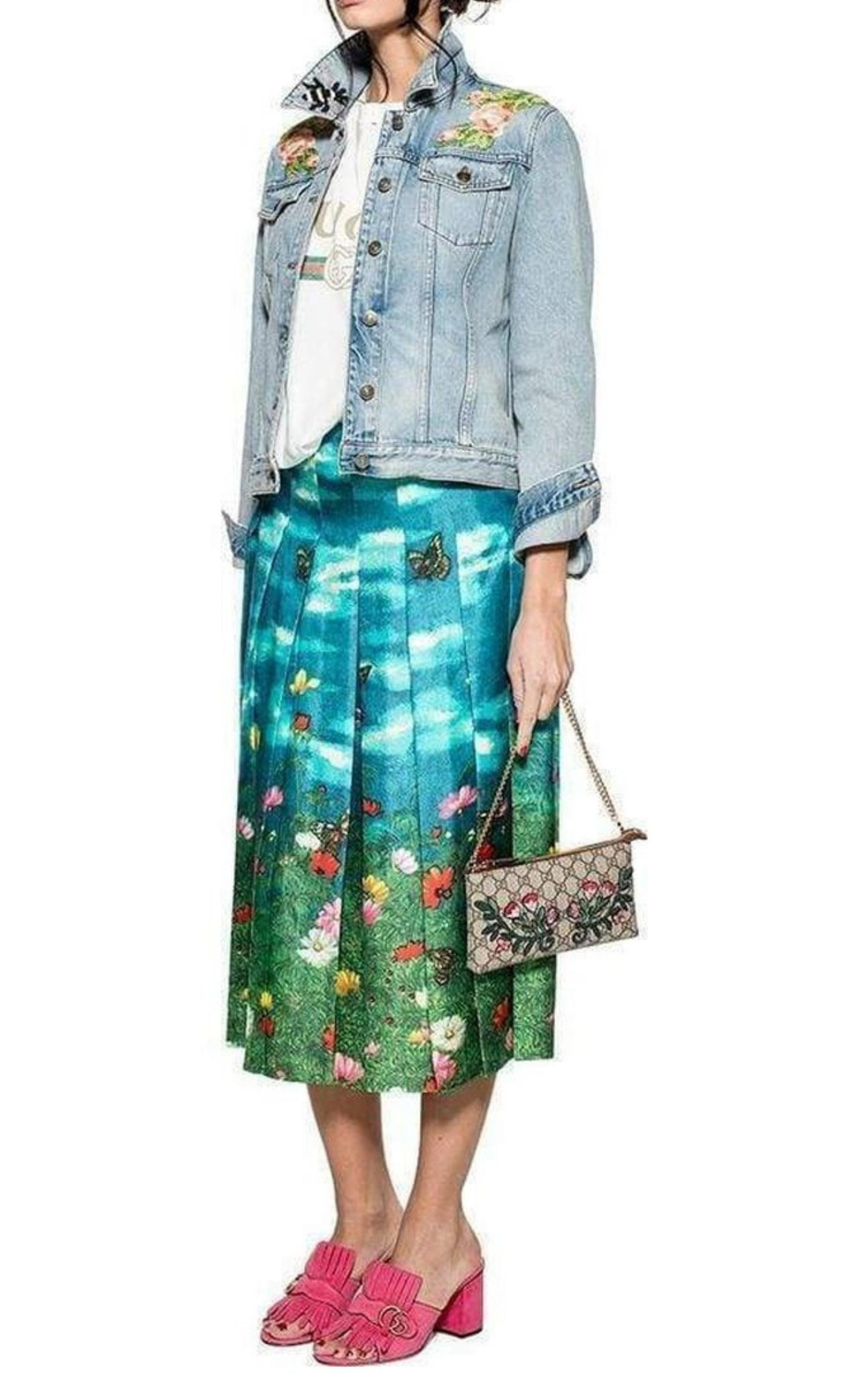 Vita Garden Pleated Silk Skirt - 2