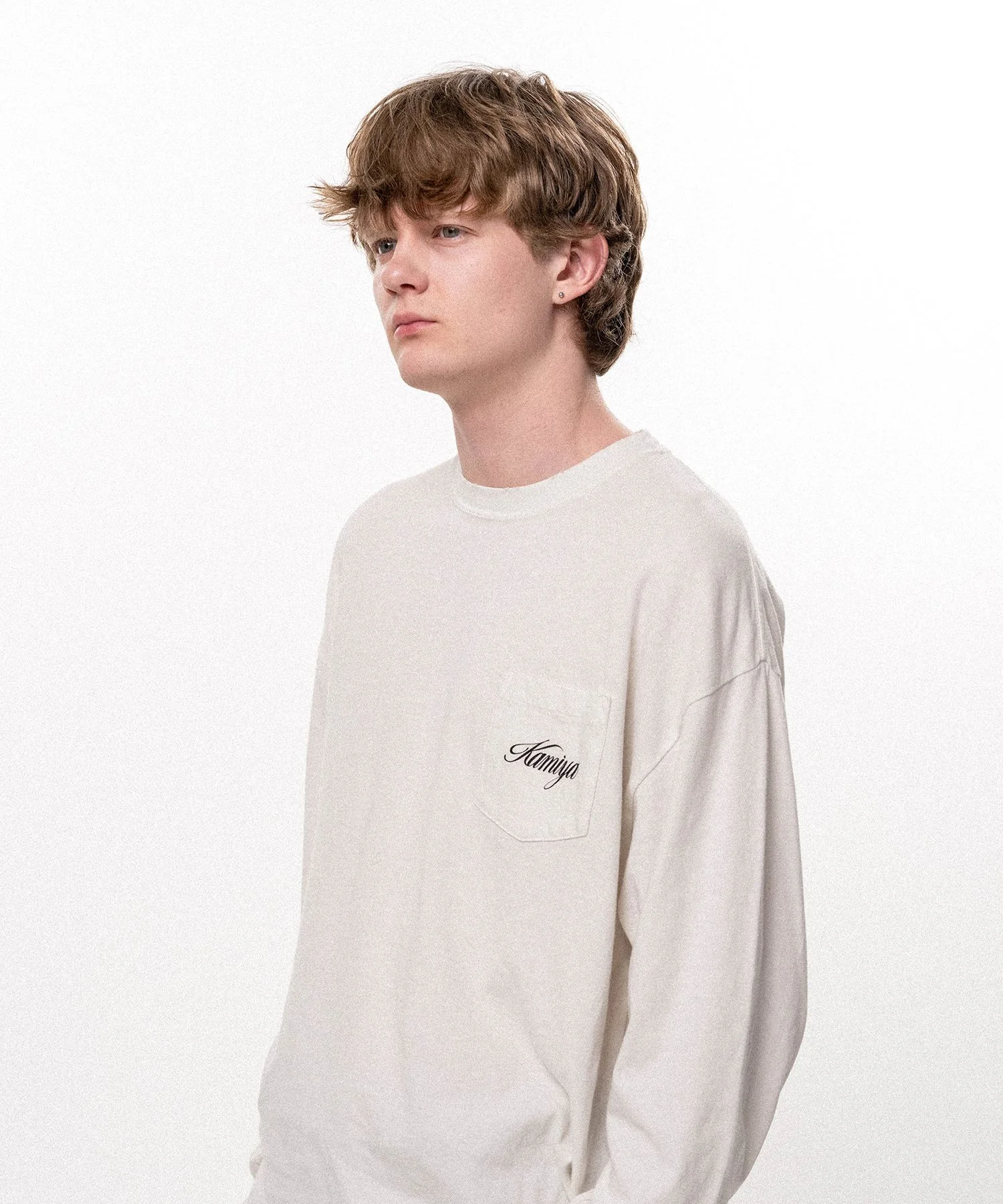 "Double-headed Eagle" Distressed L/S Pocket T-shirt - 1