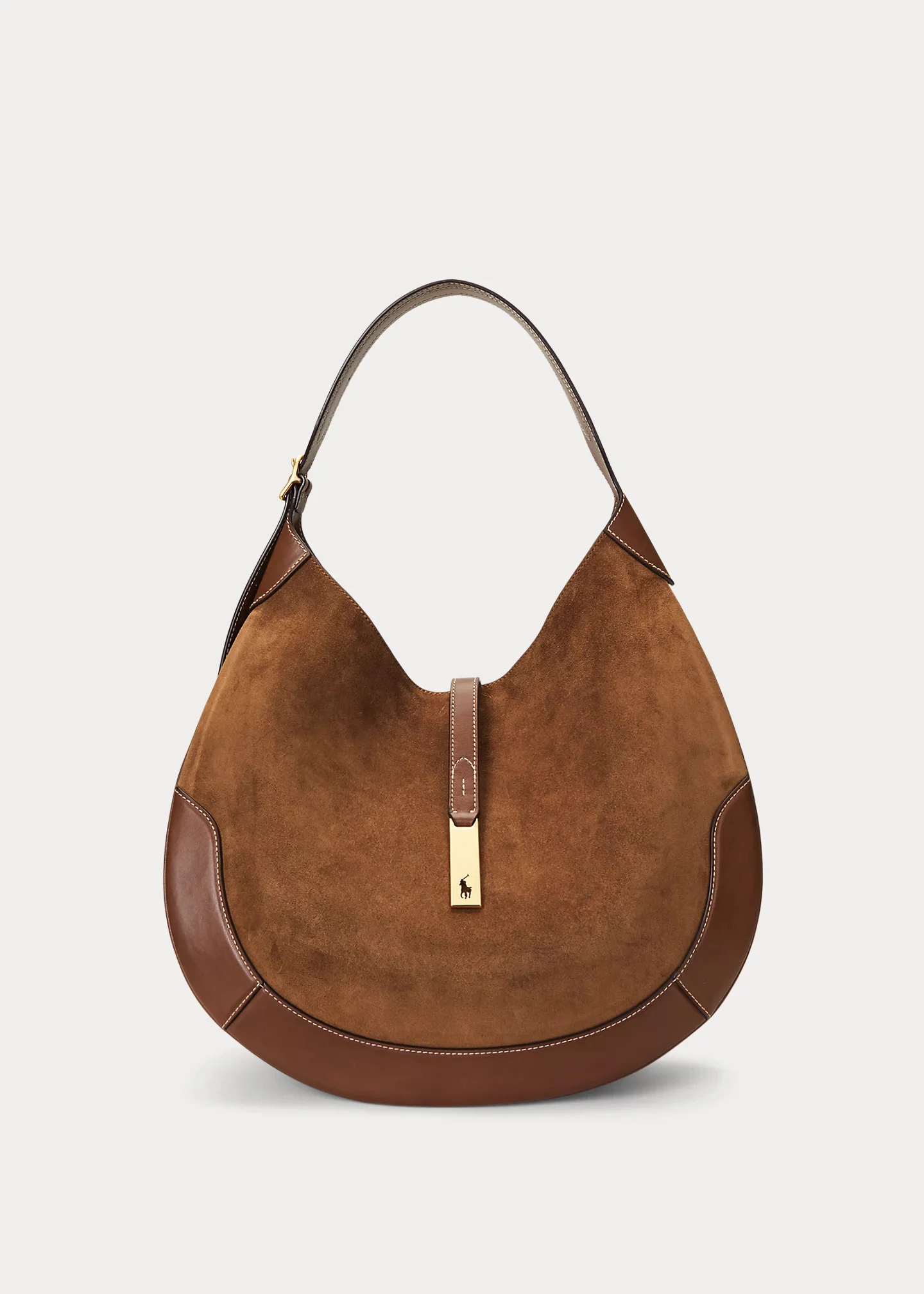 Polo ID Suede Large Shoulder Bag - 1