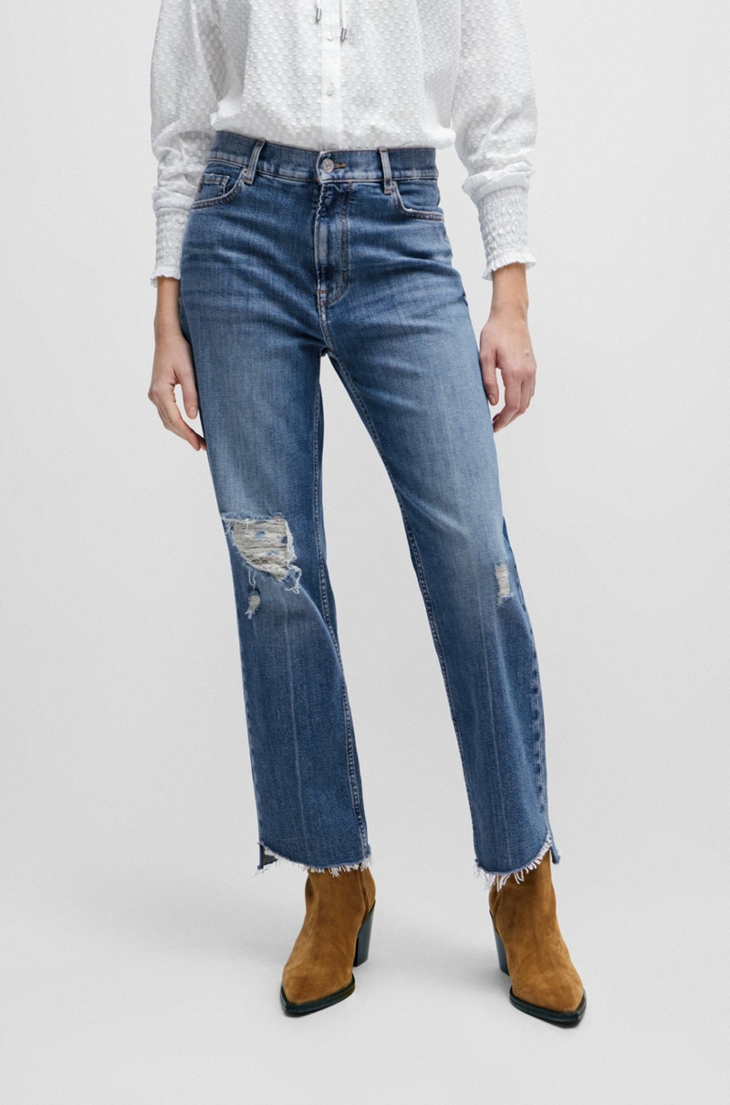 SLIM-FIT JEANS IN BLUE STRETCH DENIM 2