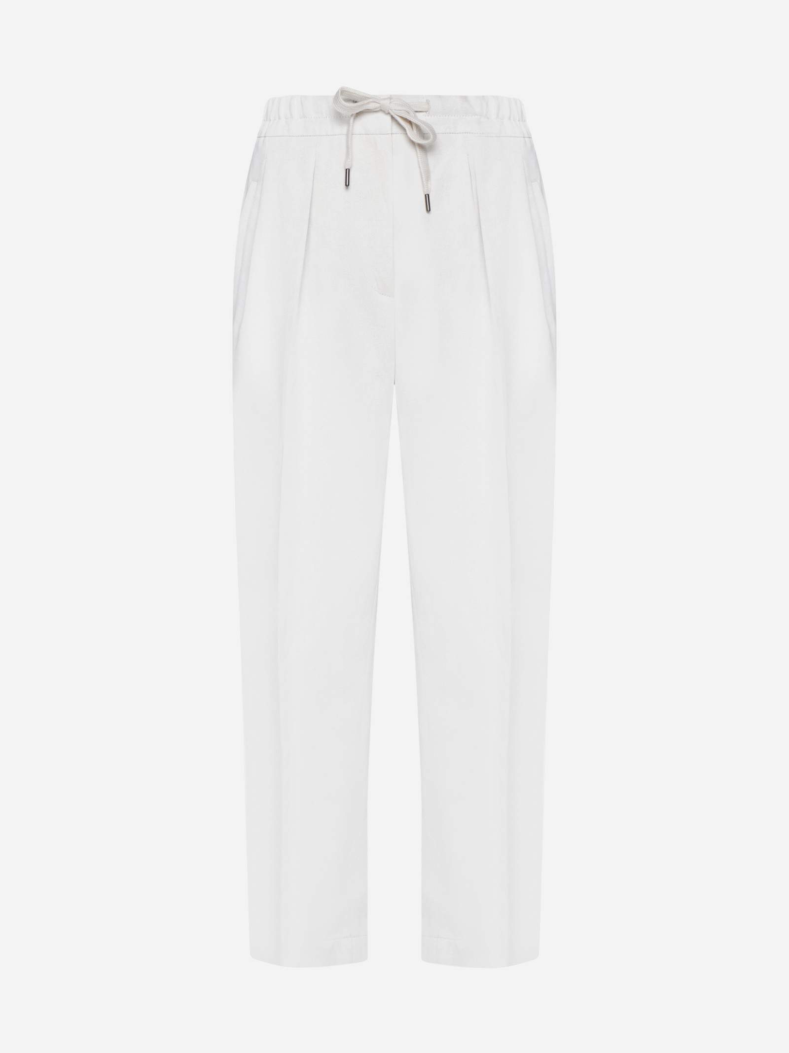 Cotton and linen trousers - 1