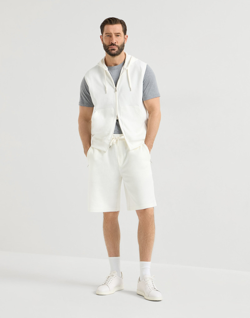 Brunello Cucinelli Techno cotton French terry Bermuda shorts outlook