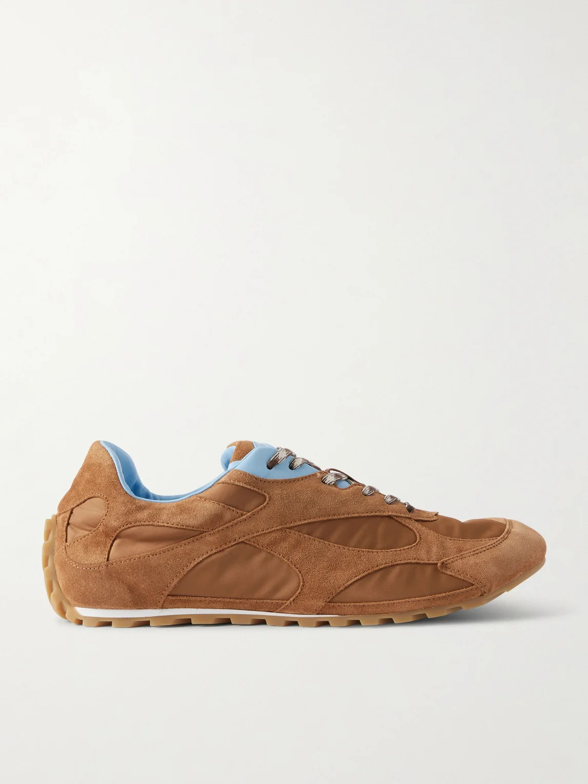 Orbit Leather and Shell-Trimmed Suede Sneakers - 1