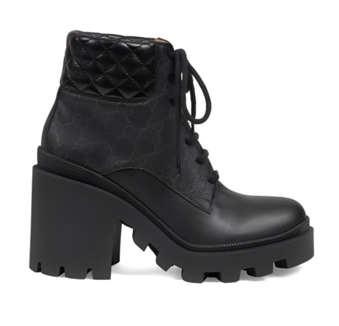 (WMNS) Gucci GG Ankle Boot 'Black' 659691-UC810-1000 - 2
