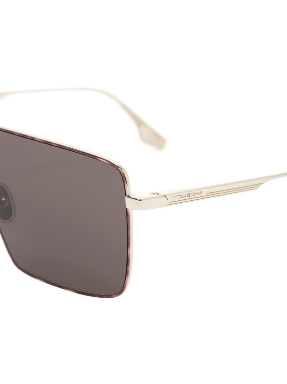 logo-engraved shield-frame sunglasses - 4