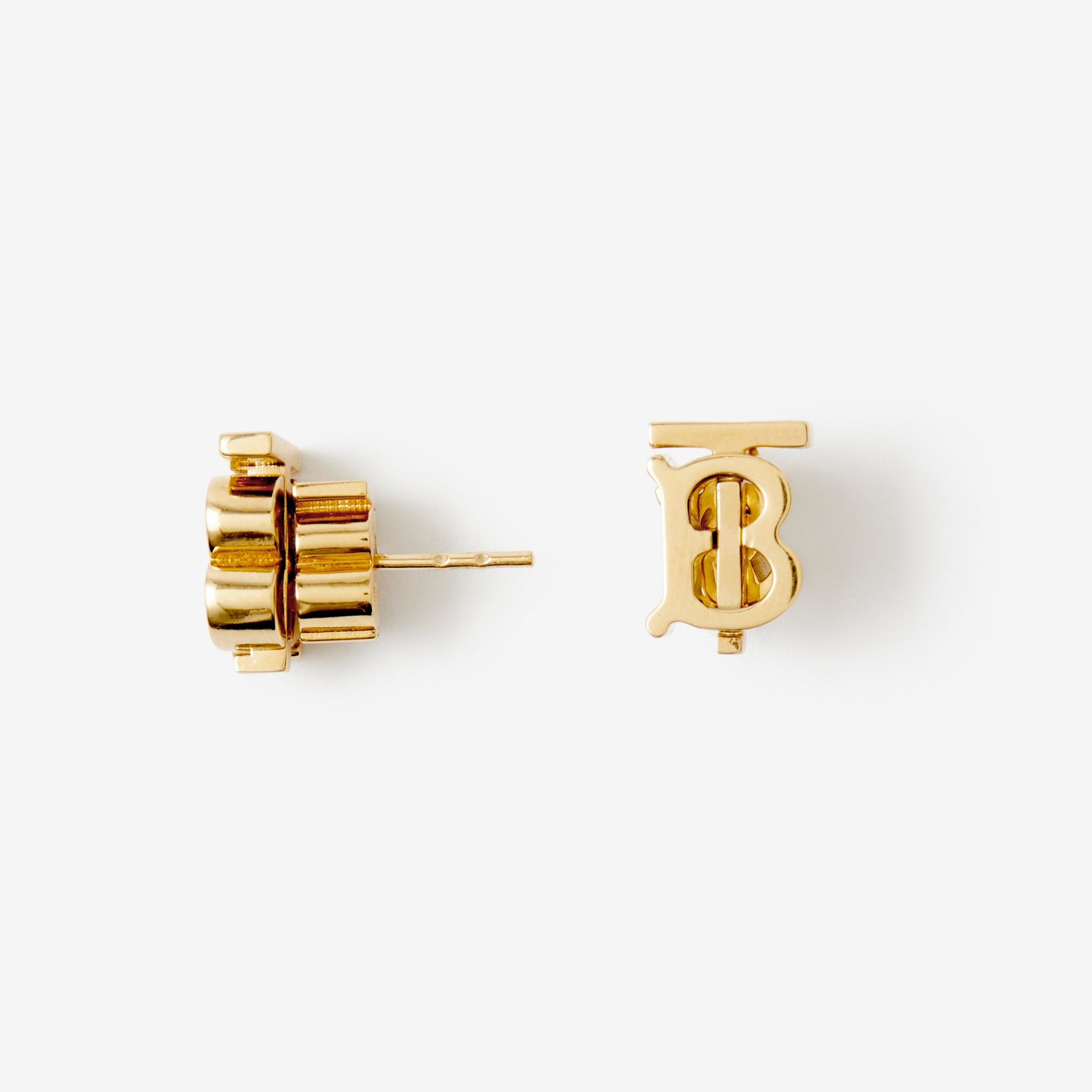Gold-plated Monogram Motif Earrings - 1