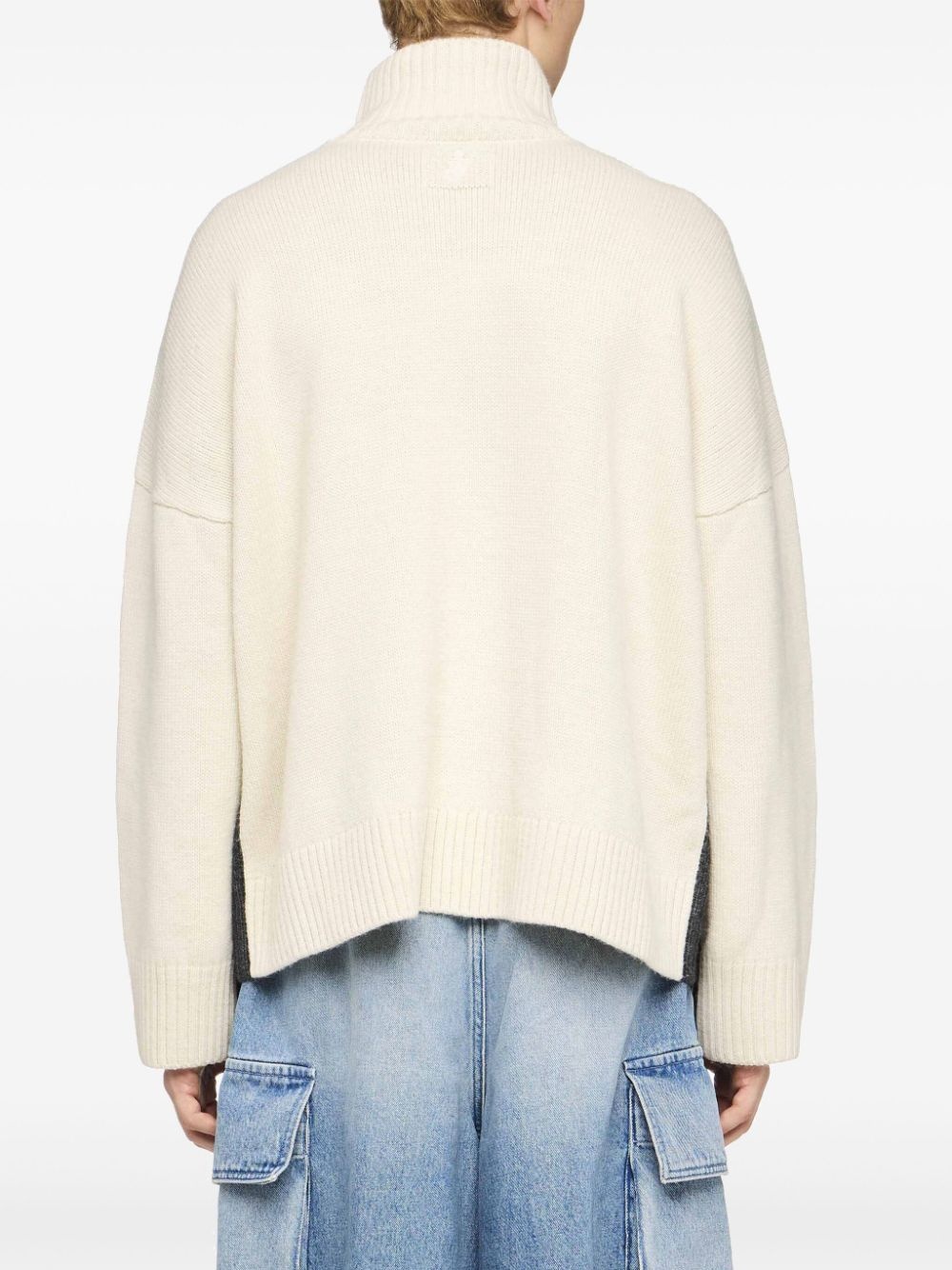 two-tone sweater - 4