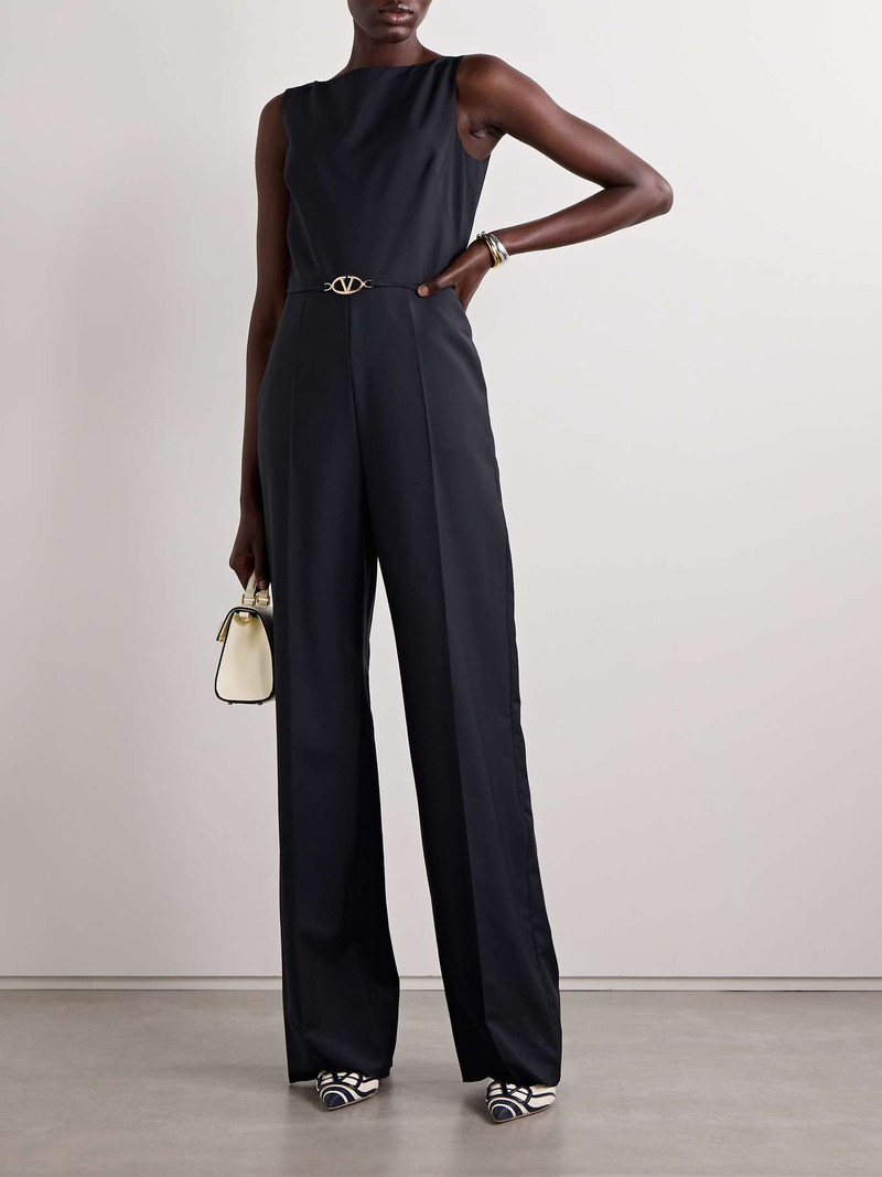 Valentino Belted wool and mohair-blend jumpsuit outlook