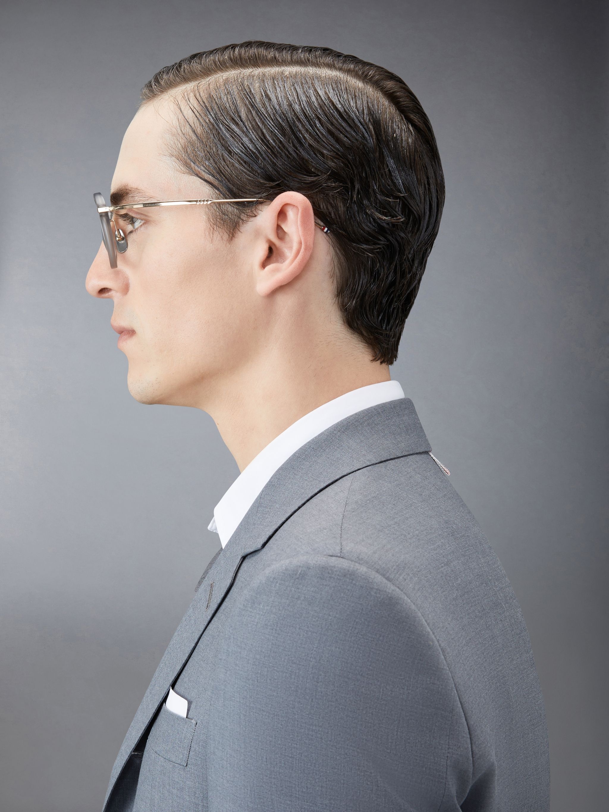 ROUND EYEGLASSES IN ACETATE AND TITANIUM - 3