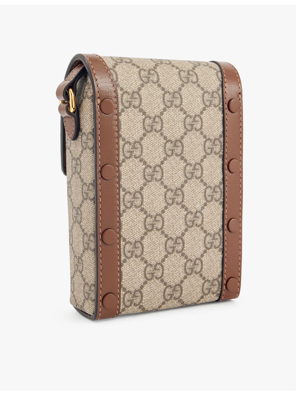 Monogram-print horsebit-embellished coated-canvas cross-body bag - 4
