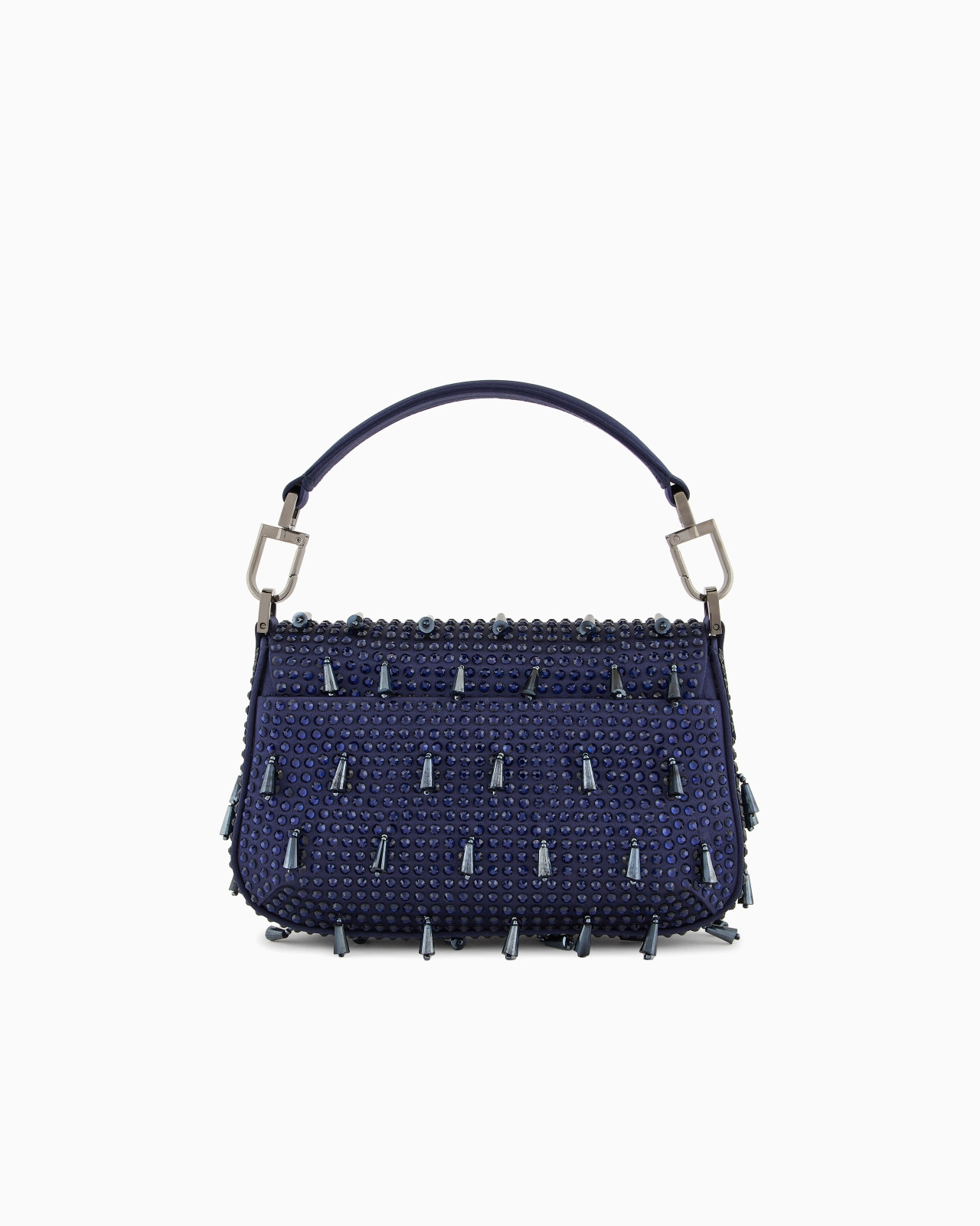 LA PRIMA SOFT MINI SATIN HANDBAG WITH RHINESTONE AND BEAD EMBROIDERY - 3