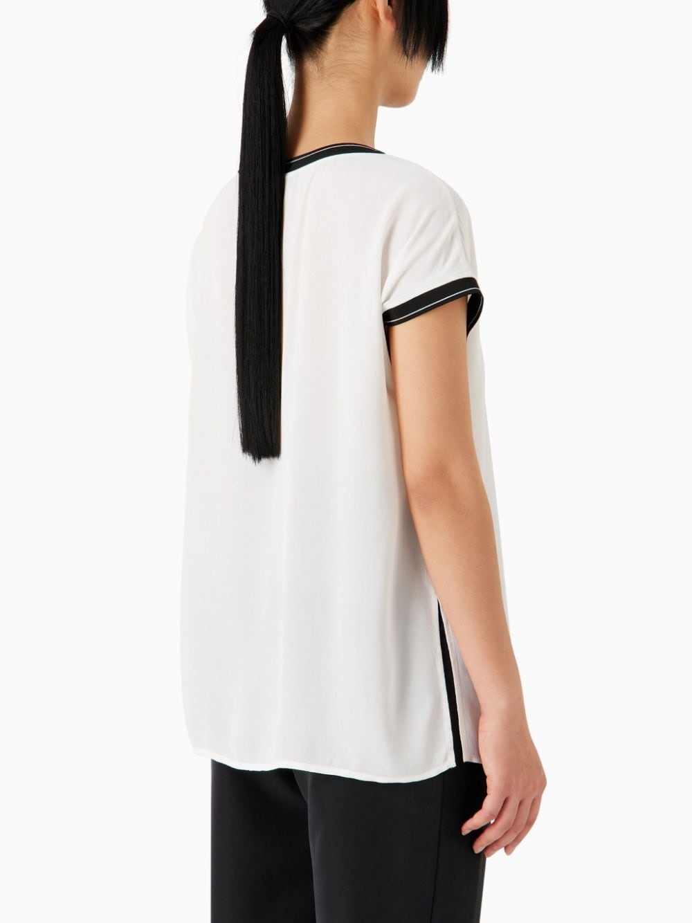 chiffon short-sleeve blouse - 3