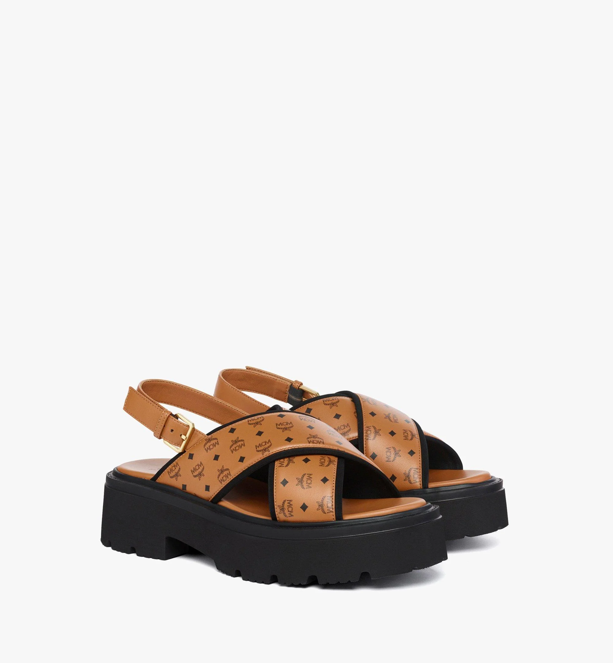 Monogram Platform Sandals in Lambskin - 1