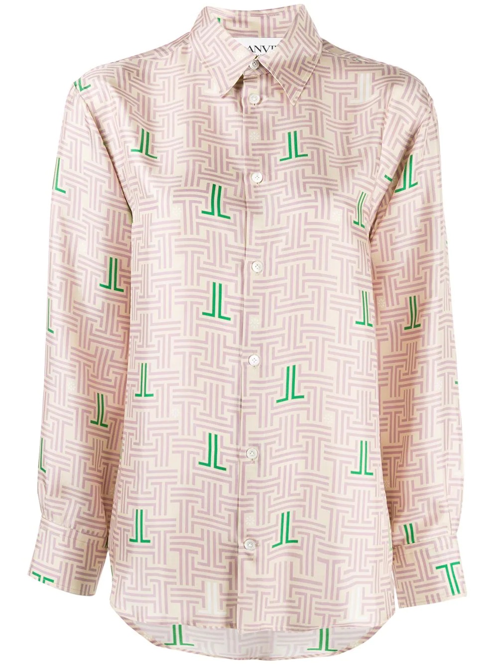 Lanvin floral-print silk blouse - Green
