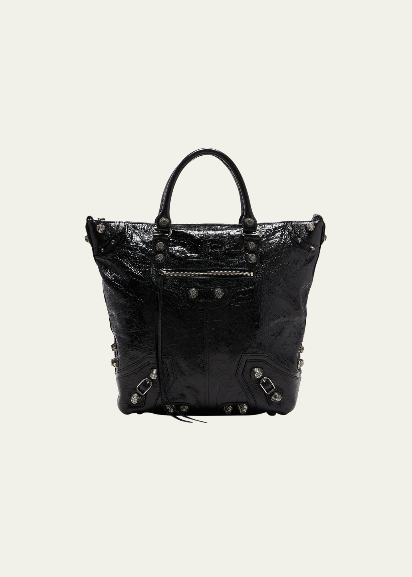 BALENCIAGA Men's Le Cagole Medium Leather Tote Bag