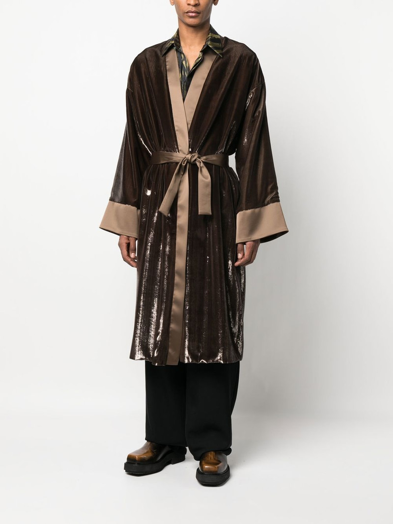 Roberto Cavalli metallic-effect kimono jacket outlook