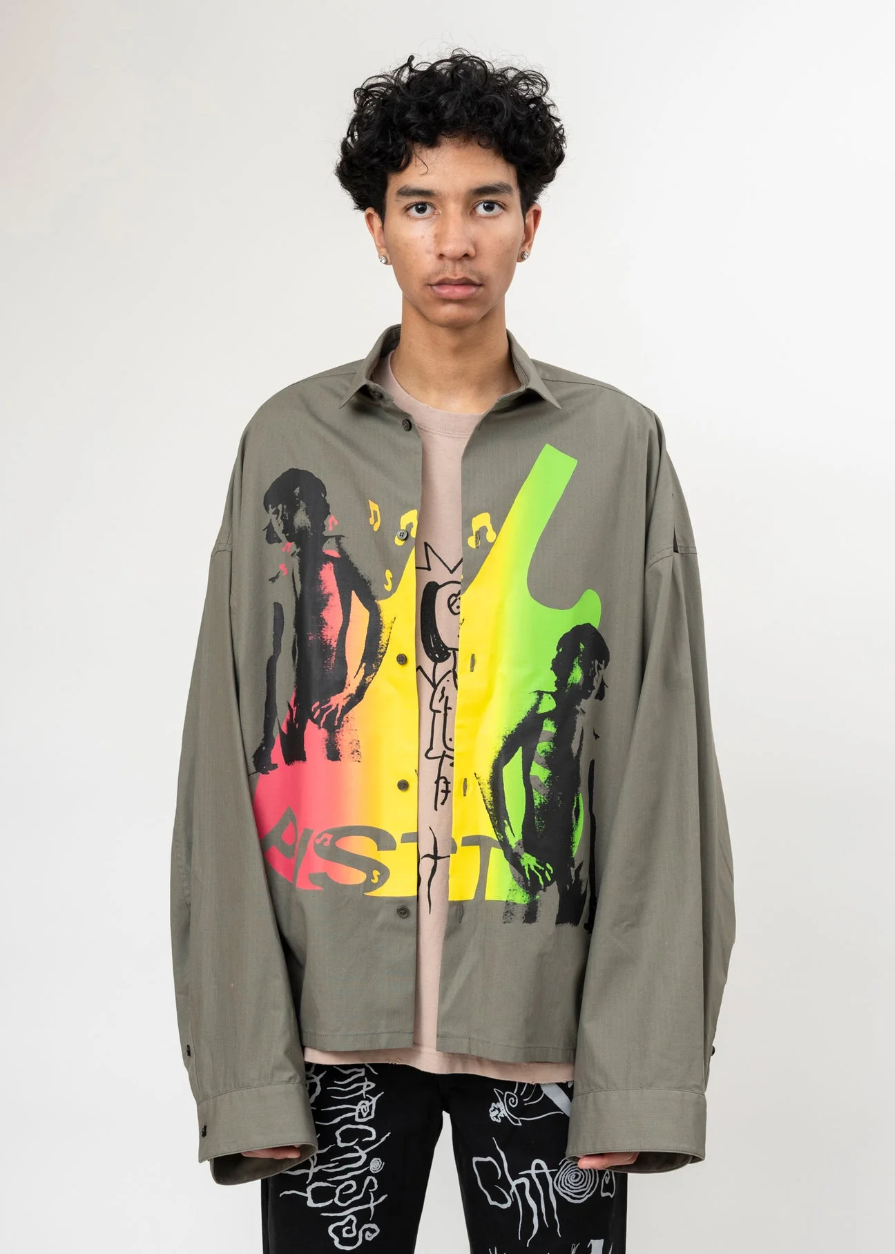 Grey Seditionaries Round Collar Shirt - 1
