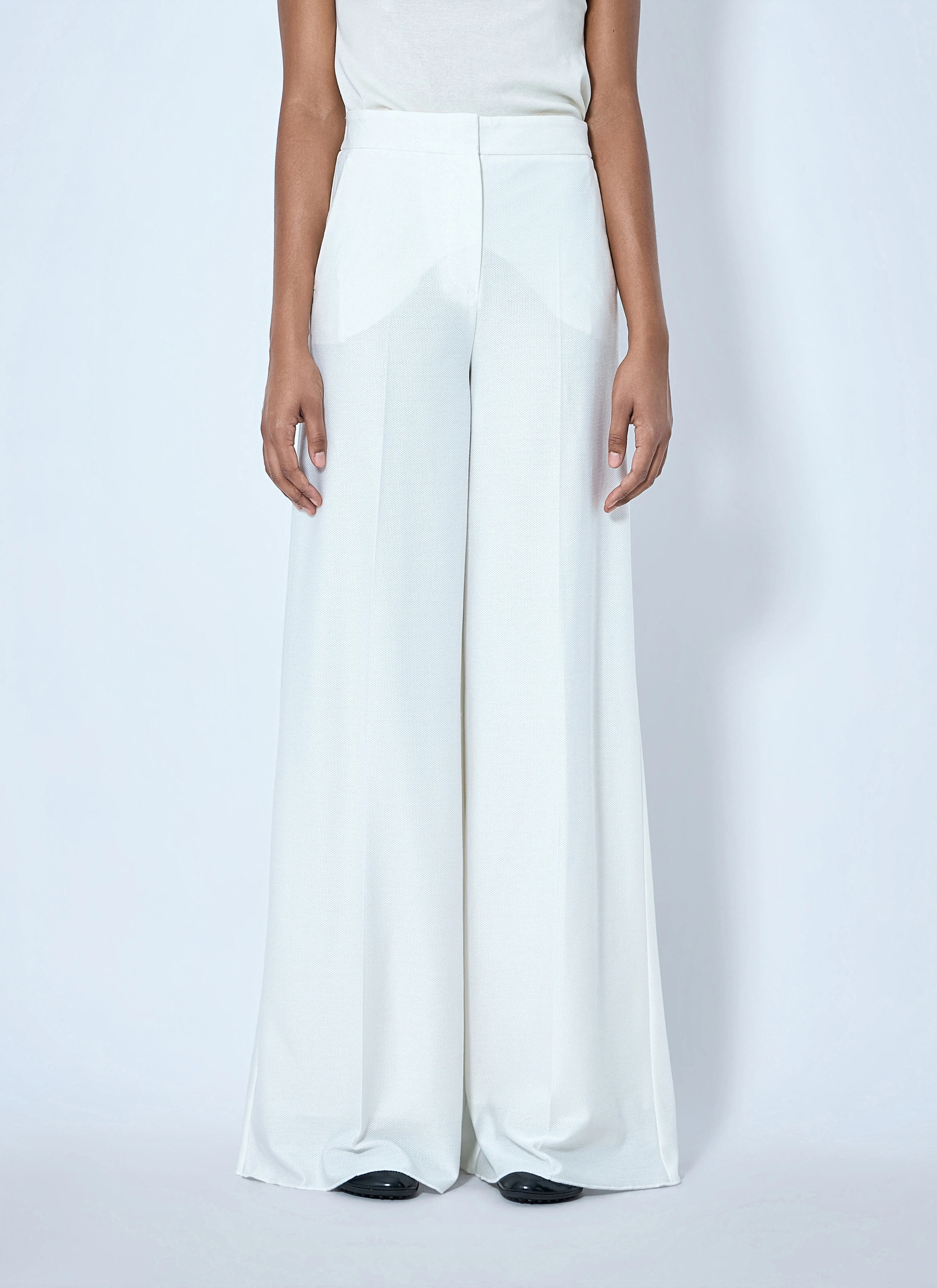 Wide-Leg Tailored Trousers - 1