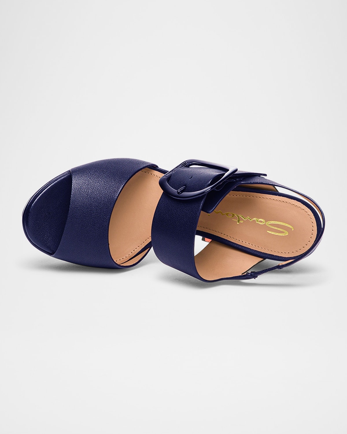 Bruxel Leather Buckle Platform Sandals - 3