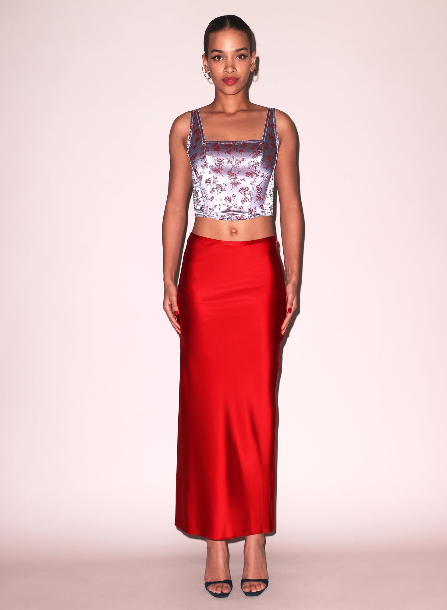 Rose Jacquard Corset Top - 6