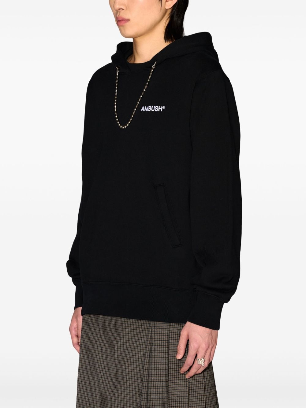 ball chain-detail hoodie - 5
