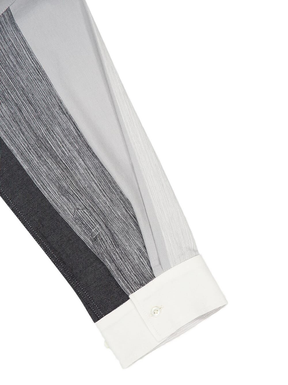 stripe panelled shirt - 4
