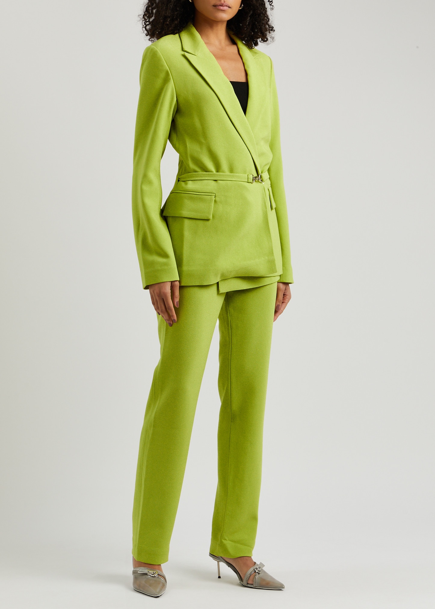 Magda belted textured blazer - 4