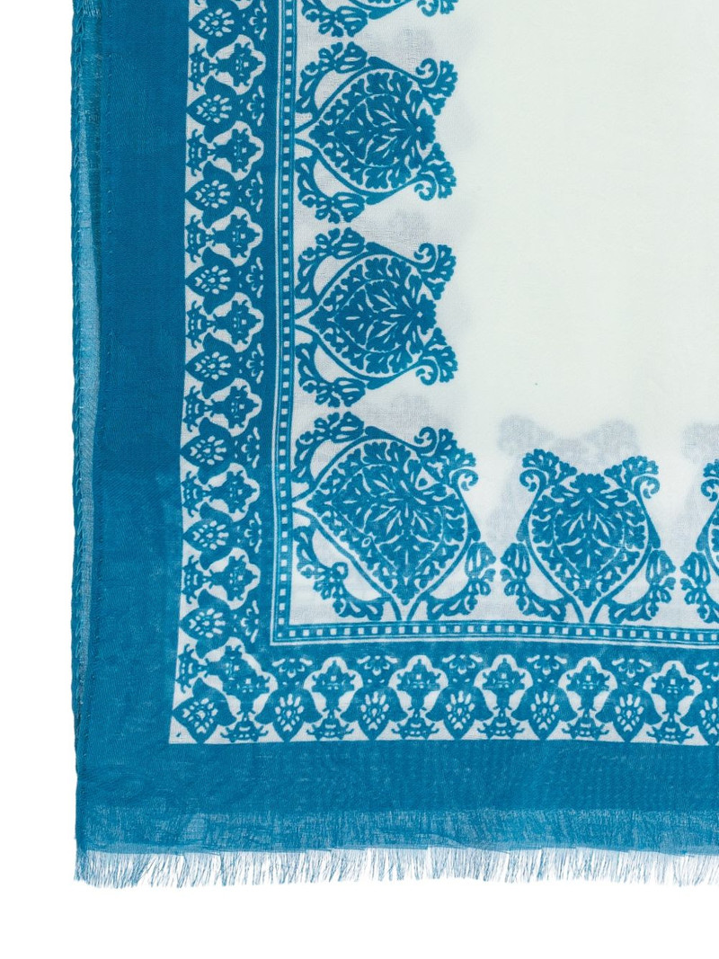 Etro fringed patterned scarf outlook