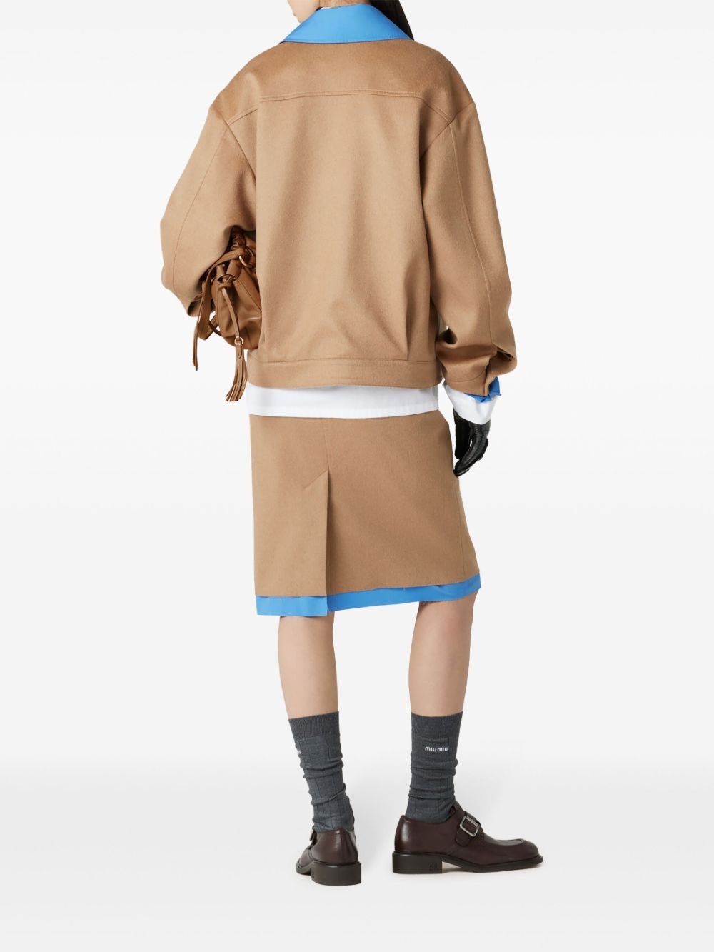 logo-appliqué bomber jacket - 3