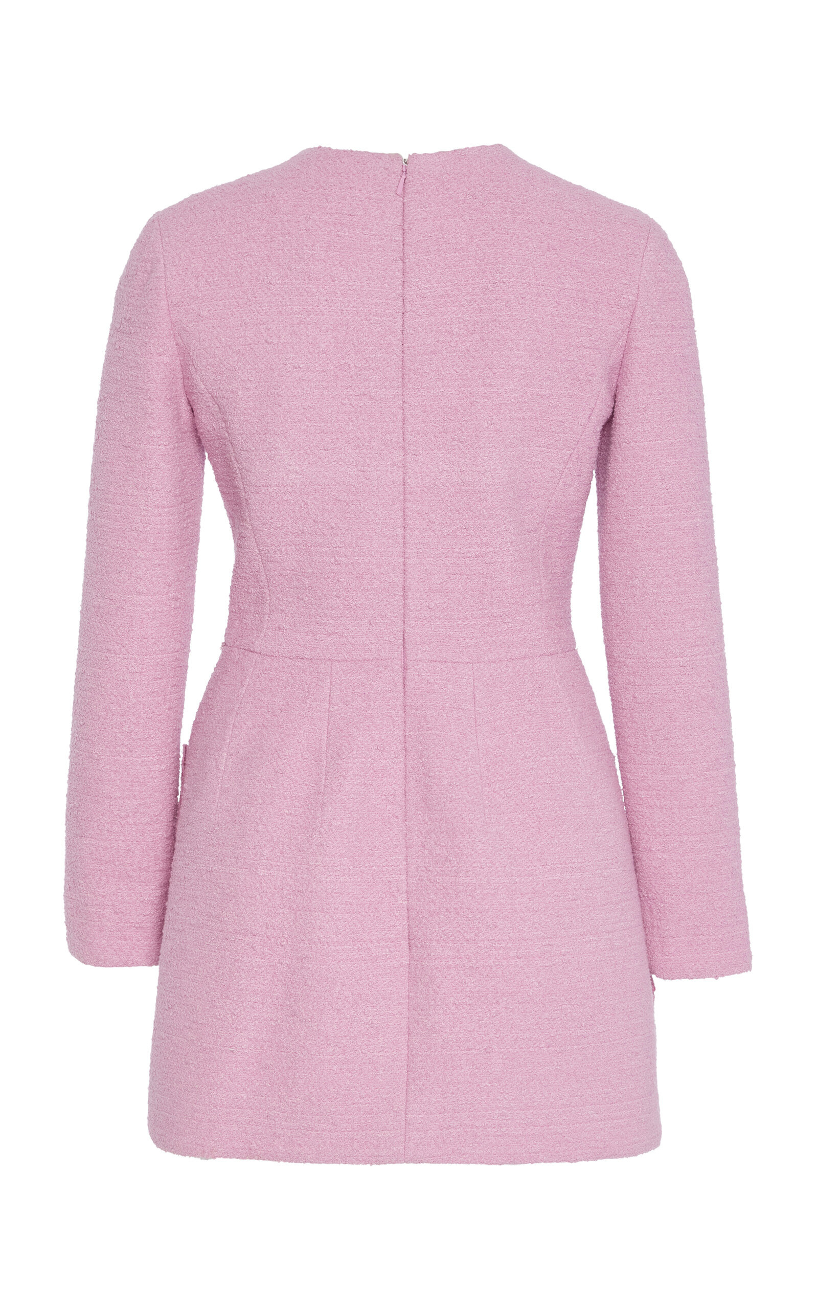 Embroidered Tweed Mini Dress pink - 5