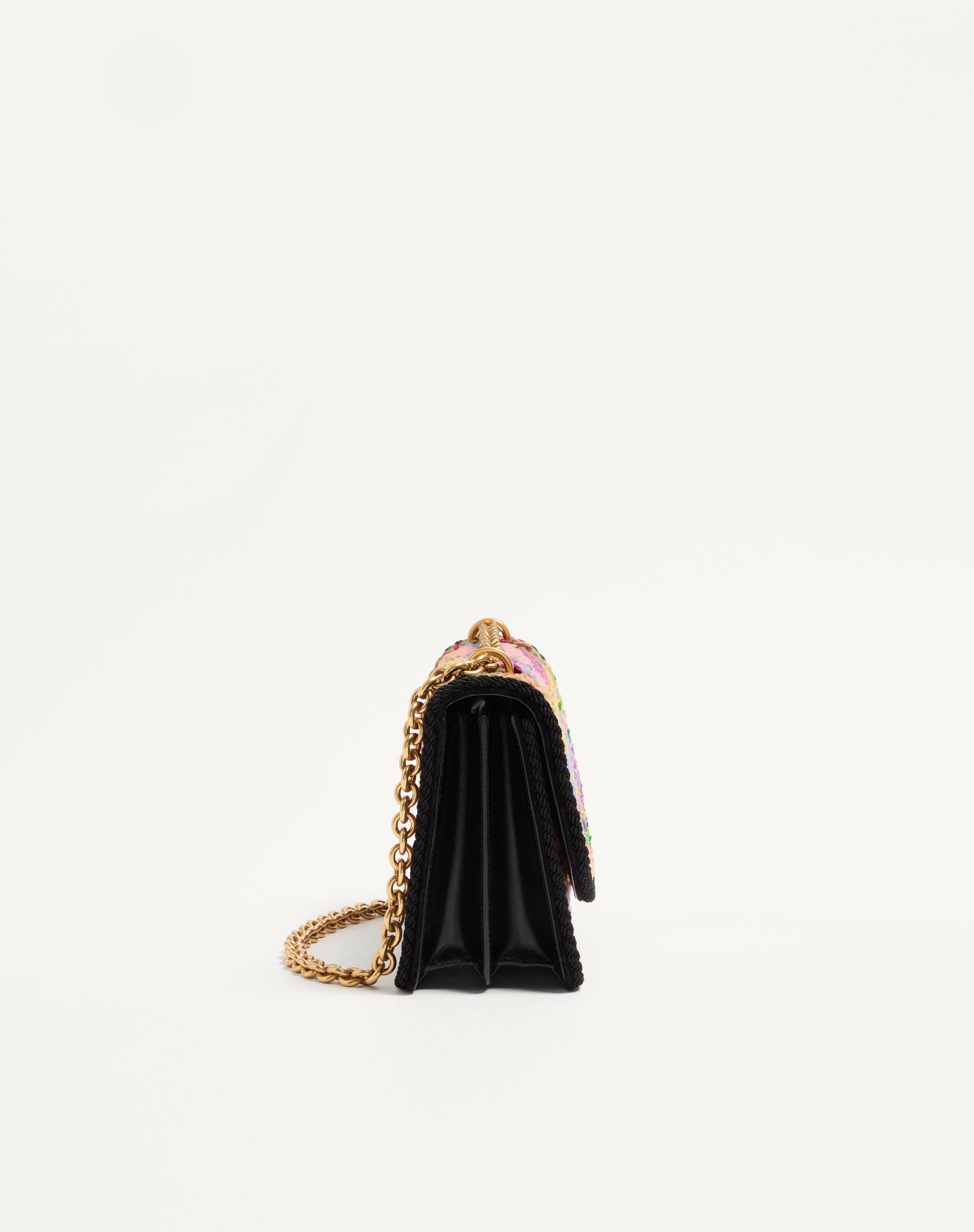VALENTINO GARAVANI VAIN EMBROIDERED SHOULDER BAG - 4