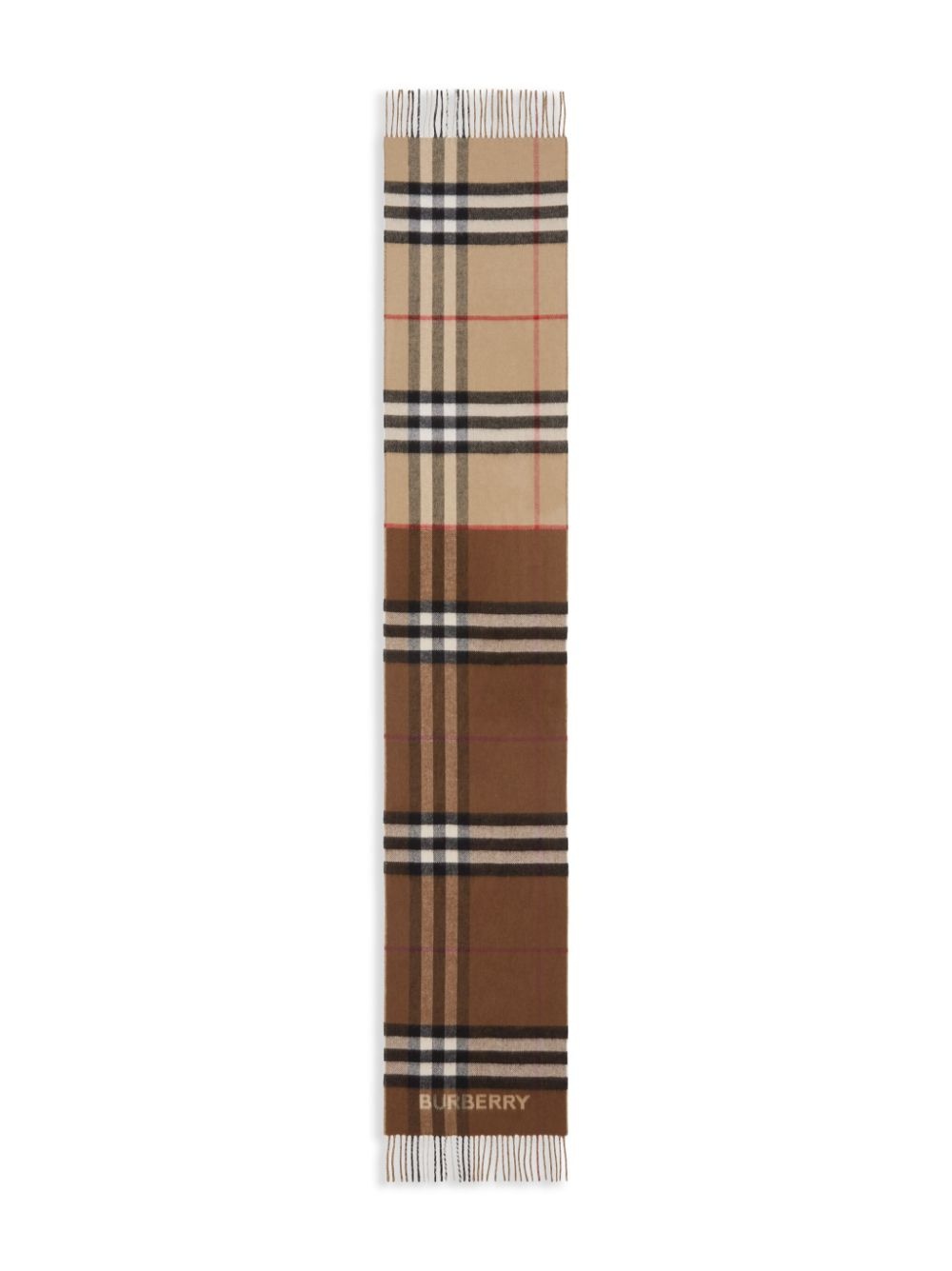 two-tone checked cashmere scarf - 4
