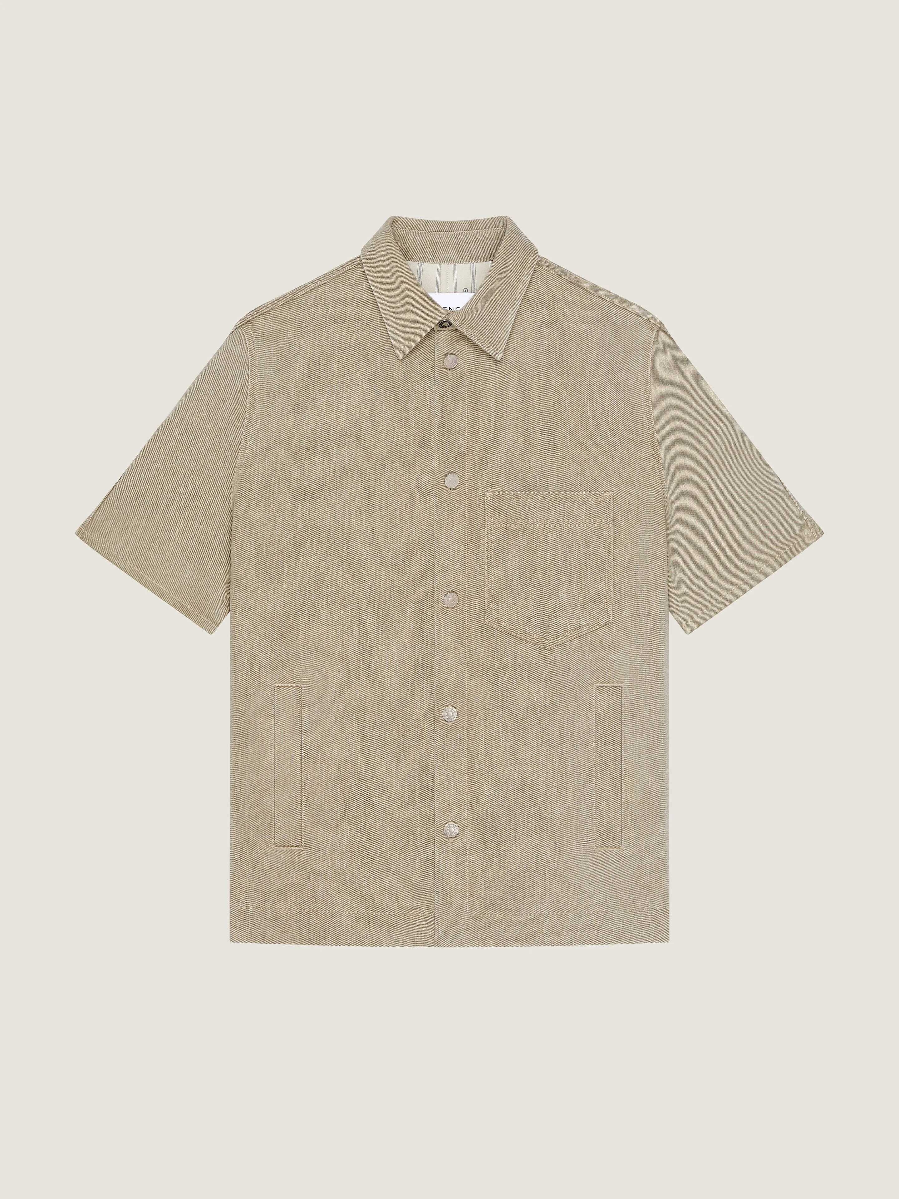 SHIRT IN BEIGE DENIM - 1