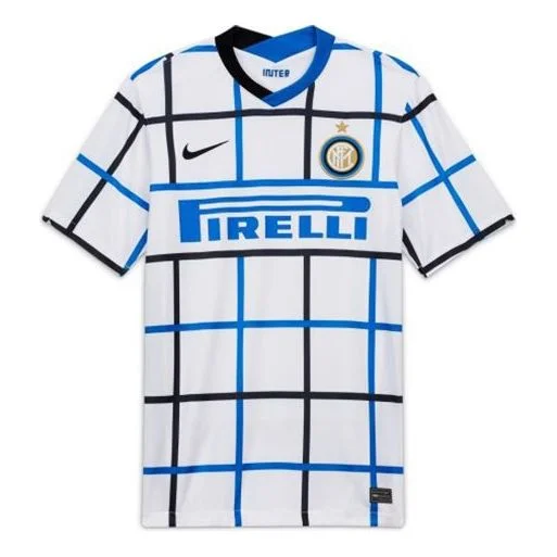 Nike Inter Milan Away Fan Edition 2020/21 Season Plaid Soccer/Football Jersey White CD4239-101 - 1