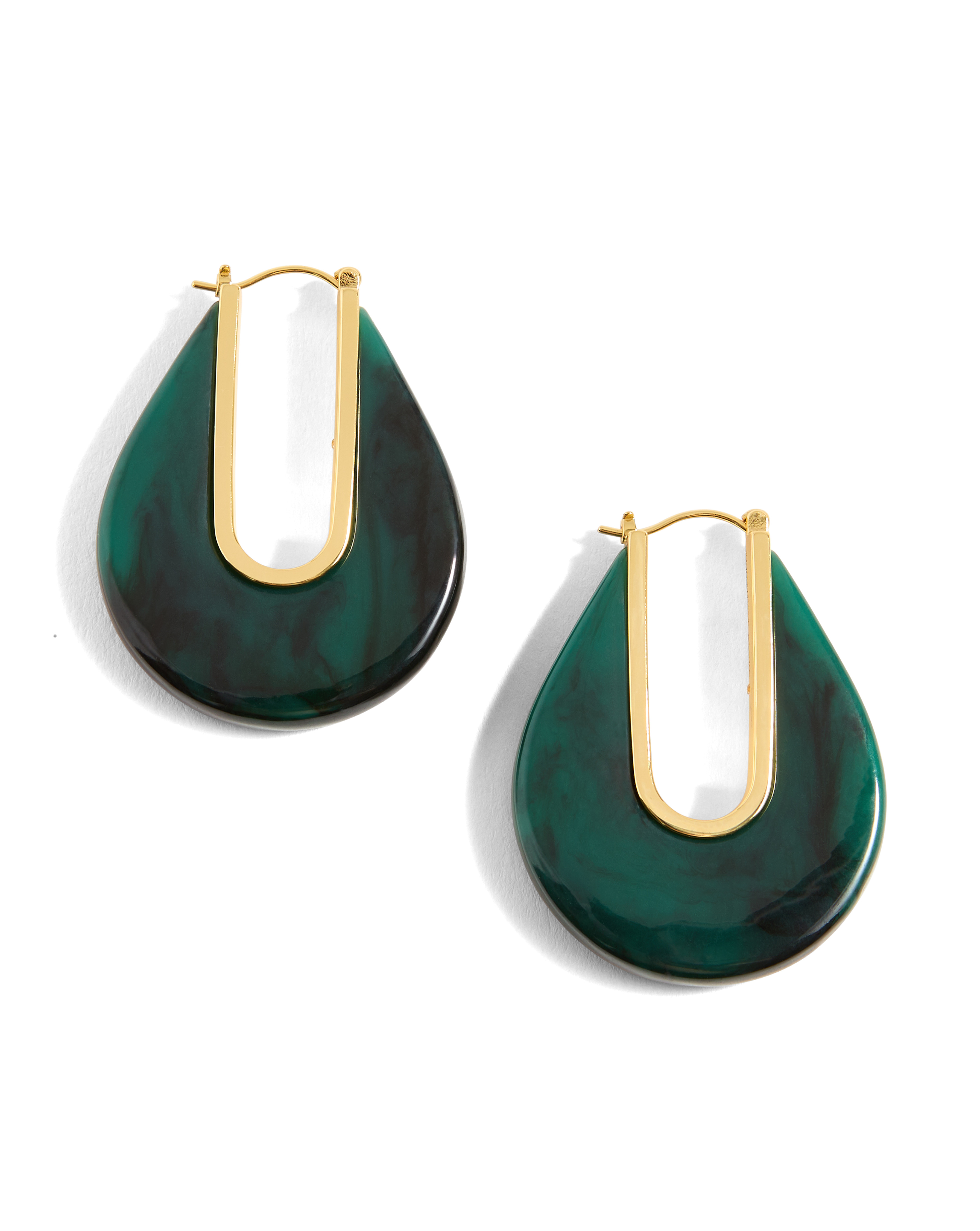 RESIN DROP HOOP EARRING - 5